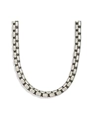 .925 Sterling Silver Oxidized Extra Large Box Chain (5.3mm)