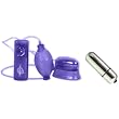 Doc Johnson Pucker-Up Vibrating Vaginal and Clitoral Pump Purple Multi-Speed Adult Sex Toy Kit