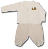 Little Monkey Little Peanut Cardigan Set with Footed Pants, Ivory Size 6 Months