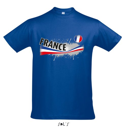 Fanshirt Herren FRANCE, Frankreich Ländershirt EM / WM Trikot S-XXL , Royal blue , S