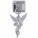 Silver Tone Winged Angel Italian Charm
