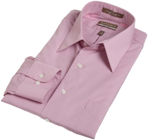 Van Heusen Men's Fitted Wrinkle Free Poplin Solid Shirt