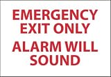 Signs-Emergency Exit Only Alarm Will Sound