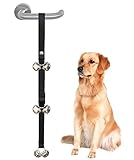 CandyHome Potty Doorbells Housetraining Dog Doorbells Tinkle Bells for House Training,Dog Bell with Doggie Doorbell and Potty Training for Puppies Instructional Guide .Easy 95% Success Rate, Black