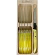 Yellow Laguiole Verdier Heavy Duty Color Handled Steak Knives