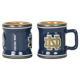NCAA Ceramic Handled 2oz Full Color Shot Glasses 2 Pack - Notre Dame Fighting Irish