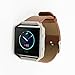 Fitbit Blaze bands,Mangix Leather Strap Replacement band for Fitbit Blaze [5.5-7.1in] (Brown)