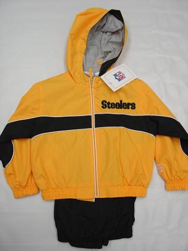 Buy Pittsburgh Steelers Infants / Babys / Kids 2 pc Yellow and Black Wind Suit hooded jacket and pants