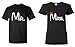Couple matching Cartoon Font Mr. - Mrs. T-shirt