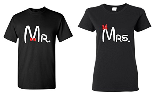 Couple matching Cartoon Font Mr. - Mrs. T-shirt