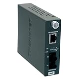 TRENDnet 100Base-TX to 100Base-FX Multi Mode ST Fiber Converter (2 Km 1.2 Miles) TFC-110MST (Black)