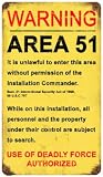 Warning Area 51 Military Sign