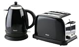 Hinari HGP158 Black Stainless Steel Kettle and 2 Slice Toaster Pack  from Hinari