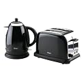 Hinari HGP158 Black Stainless Steel Kettle and 2 Slice Toaster Pack
