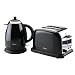 Hinari HGP158 Black Stainless Steel Kettle and 2 Slice Toaster Pack