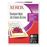 Xerox Premium Inkjet Paper, 98 Brightness, 24lb, Letter Size, White, 500 Sheets per Ream