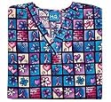 Scrub Top - Cherokee Uniforms HQ Love and Courage Pink Ribbon (X-Small, Small, Medium, Large or 2X)
