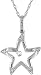 10K White Gold .018 ctw Diamond Star Pendant