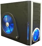 Ark Technology GL-09A ATX Tower Computer Case, 4x 5.25in Bays, Front USB 2.0, MIC and AUX, w/ 220mm LED Fan