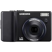 Samsung L74W Digital Camera - Black (7.0MP, 4 x optical zoom) 3" Touch Screen
