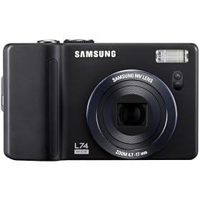 Samsung L74W Digital Camera - Black (7.0MP, 4 x optical Zoom) 3" Touch Screen