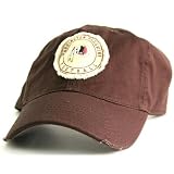 Urban Boundaries - Washington Reskins Tattered Patch Slouch Fit Baseball Hat - Washed Chocolate Brown