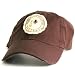 Washington Reskins Tattered Patch Slouch Fit Baseball Hat - Washed Chocolate Brown