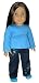 Turquoise Top and Turquoise Rose Jeans. Fits 18