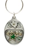 Dallas Stars Hockey Pewter NHL Keychain