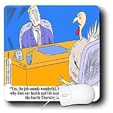 Londons Times Funny Holidays Cartoons - Thanksgiving Benefits For Turkey Employees - Mouse Pads