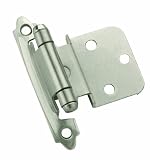 Amerock TEN3428-G10 Traditional Hinge Self Closing Face Mount, Satin Nickel,3/8-Inch, 10-Pack