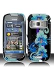Nokia C7 Astound Graphic Case - Blue Flower (Free HandHelditems Sketch Univ ....