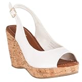 Riverberry Womens Vesper Patent Slingback Platform Wedges (More colors available)