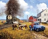 Farm by the Line 300 Piece Jigsaw Puzzle by Ravensburger - F.X. Schmid