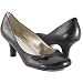 Steve Madden Women's Vyktory Pump,Black Leather,10 M
