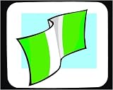 Decorated Mouse Pad with International, Nigeria, "national flag"