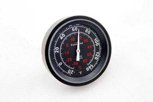 Formotion SB-82100 Classic Series Black Snap Back Thermometer with Black Case