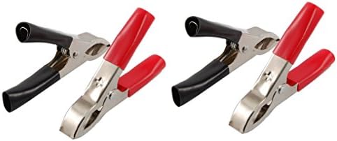 LSE Lighting 30A Car Battery Test Alligator Clips Clamps Black Red 4pack