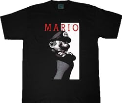 Nintendo Mario Scarface Parody Black T-shirt Tee