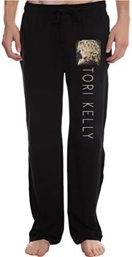 LJY Men's Tori Kelly Unbreakable Smile Lounge Pajama Pants L Black