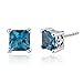 2.50 Carats London Blue Topaz Princess Cut Scroll title=