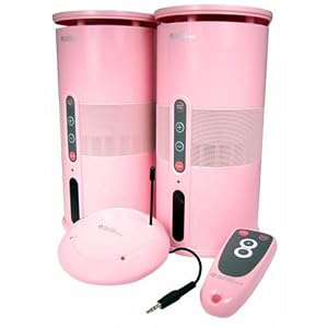 Cables Unlimited Audio Unlimited SPK-VELO-P Premium 900Mhz Wireless Indoor/Outdoor Speakers with Remote (Pink)