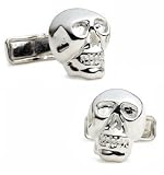Sterling Silver Skull Cufflinks w/ Jewelry Box