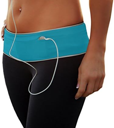 Running Belt Pouch - Best Fanny Pack Fitness Flipbelt - Waist Storage for your Accessories - Packs Apple iphone 5 through 6 Plus - Hiking - Climbing - Workout - Jogging - (Blue, Small)