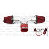 04 05 06 07 Jeep Liberty 3.7L Dual Air Intake + Red Filter SRDDG7R by Click 2 Go