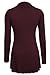 Ninedaily Women Tops Long Sleeve Cowl Neck Tunic Blouse Wine XL