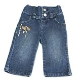 3 Pommes - Elastic Waist Denim Pants / Gold Detail - Size 23 Months