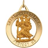 Saint Christopher Medal 14kt Gold - B0002CWSNS