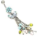 Body Accentz&trade; Belly Button Butterfly Navel Ring Body Jewelry 14 Gauge HO294