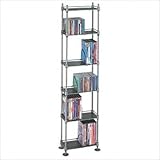 Atlantic SHF6T77 Translucence 6-Tier Media Rack (Titanium with Black)